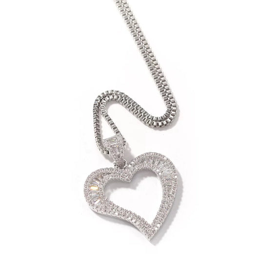 Cubic Zirconia Heart Necklace