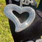 Iced Out Bling Big Hollow Heart Pendant