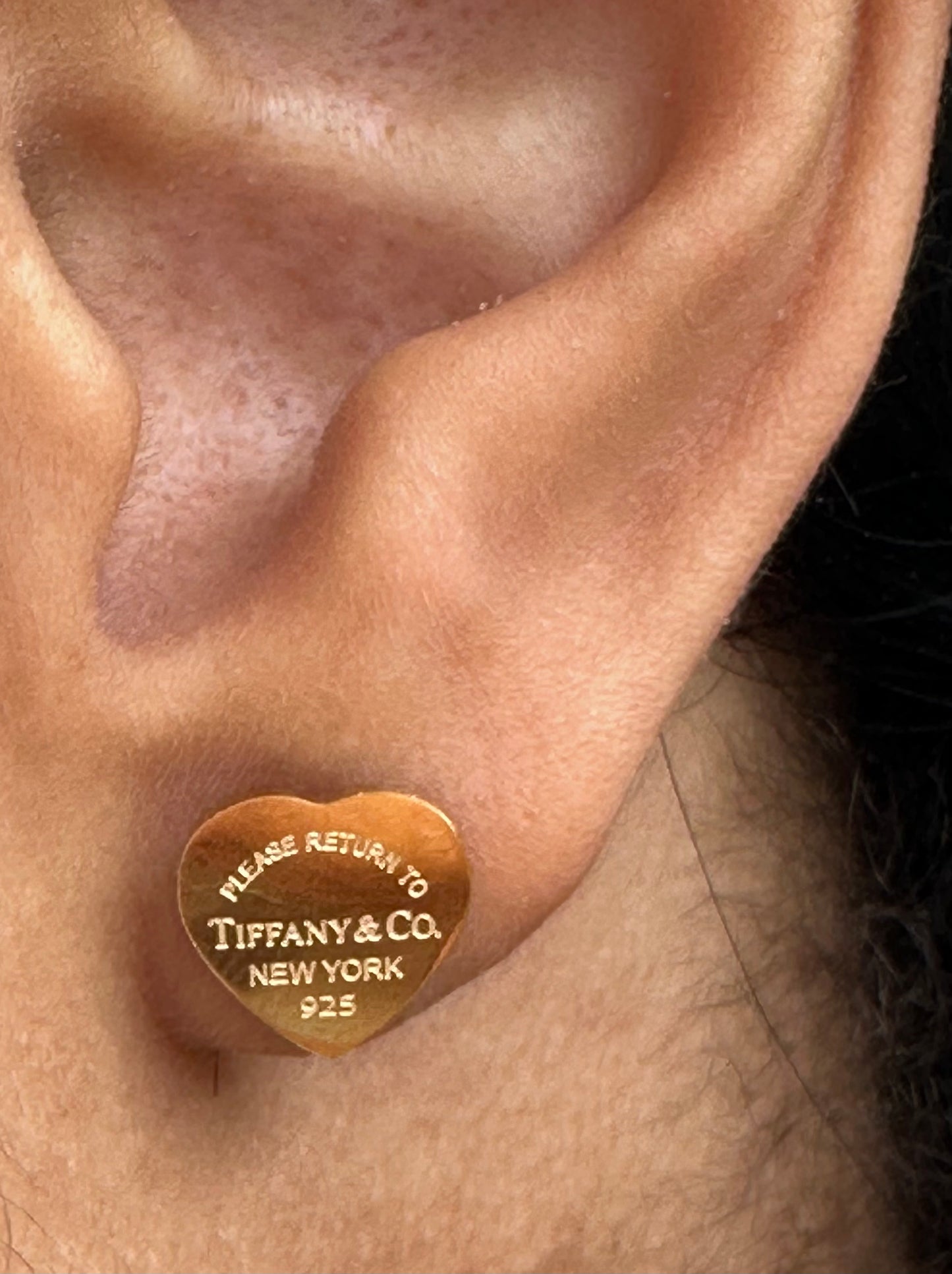 Luxury Heart Stud Earrings (Gold)