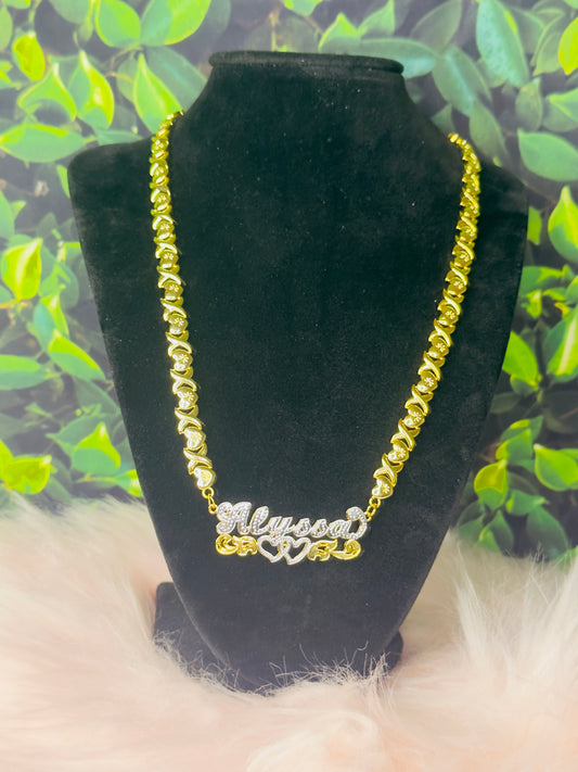 Double Plated XO Necklace